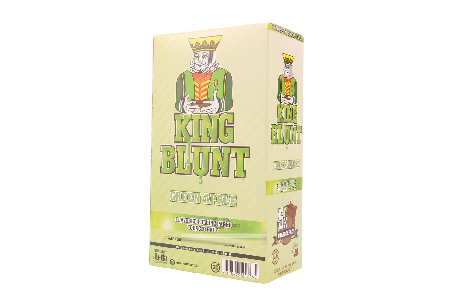 KING BLUNT MAÇA VERDE - 25 UNIDADES C/ 5 FOLHAS