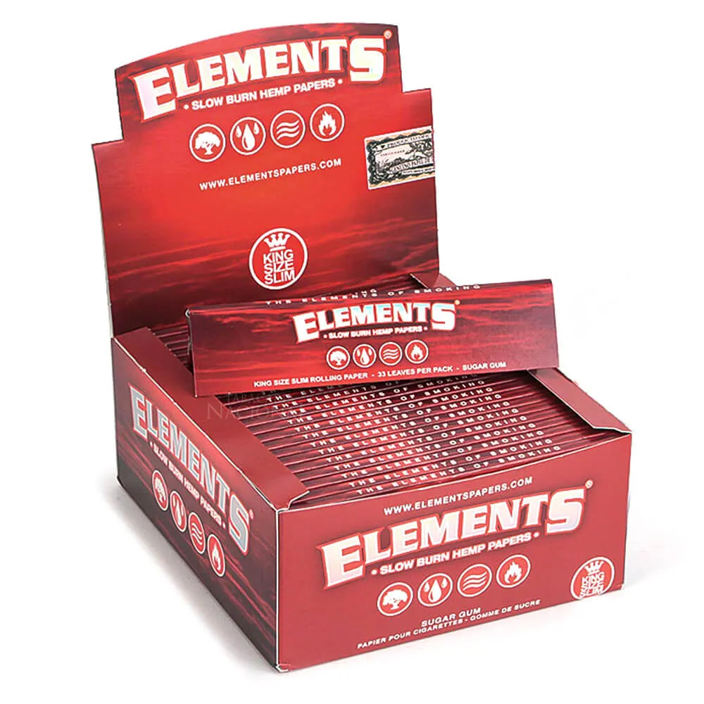 Seda Elements King Size Slim - Vermelha